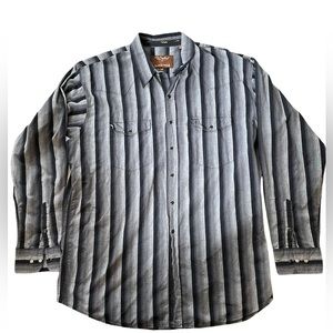 Walls Ranchwear Men’s Big and Tall Western Southwestern Ranch Pearl Snap Shirt